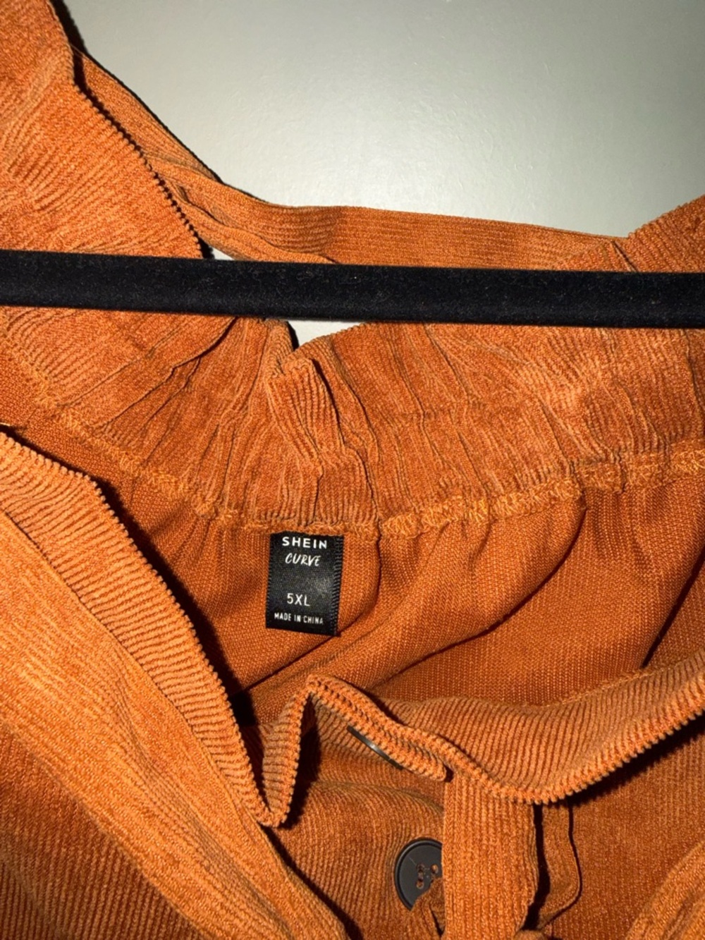 SHEIN Rust Button-Front A-Line Skirt with Tie Waist - 3XL / 4XL - Picture 4 of 4